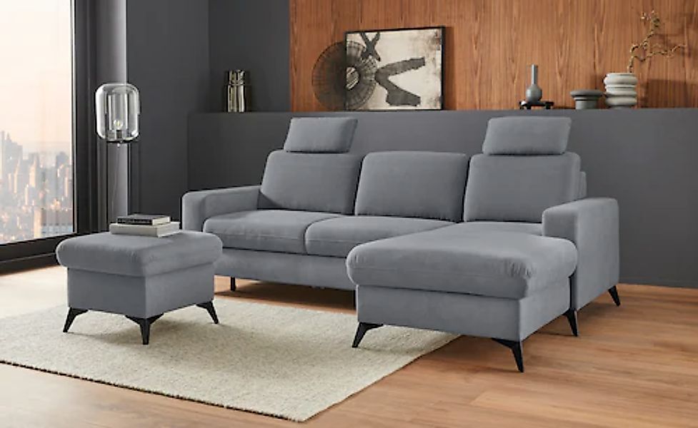 Places of Style Ecksofa "Lolland L-Form", Wahlweise mit Bettfunktion und Be günstig online kaufen