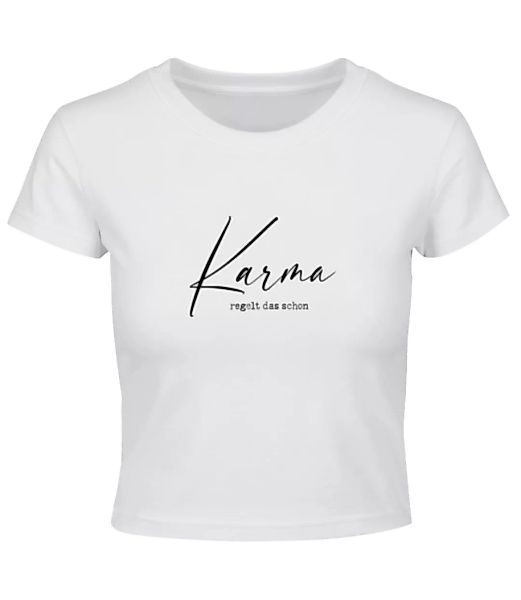 Karma Regelt Das Schon · Crop T-Shirt günstig online kaufen