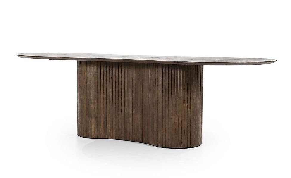 Maison ESTO Esstisch oval organische Form Mango massiv Holz Esszimmertisch, günstig online kaufen