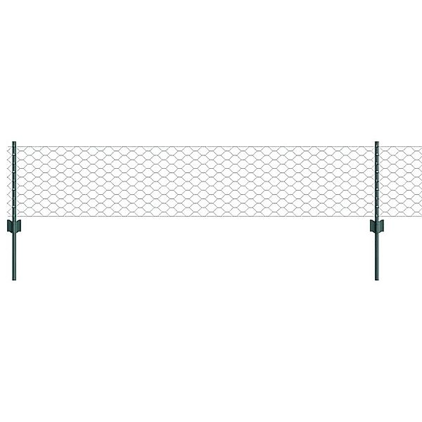 vidaXL Gartenzaun Zaun mit Pfosten Grün günstig online kaufen