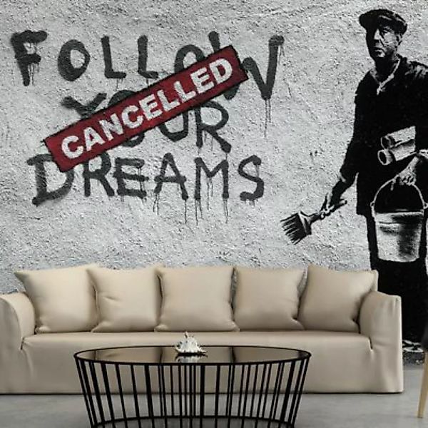 artgeist Fototapete Dreams Cancelled (Banksy) mehrfarbig Gr. 200 x 140 günstig online kaufen