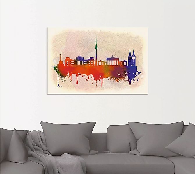 Artland Wandbild "Berlin Deutschland Skyline", Deutschland, (1 St.), als Al günstig online kaufen