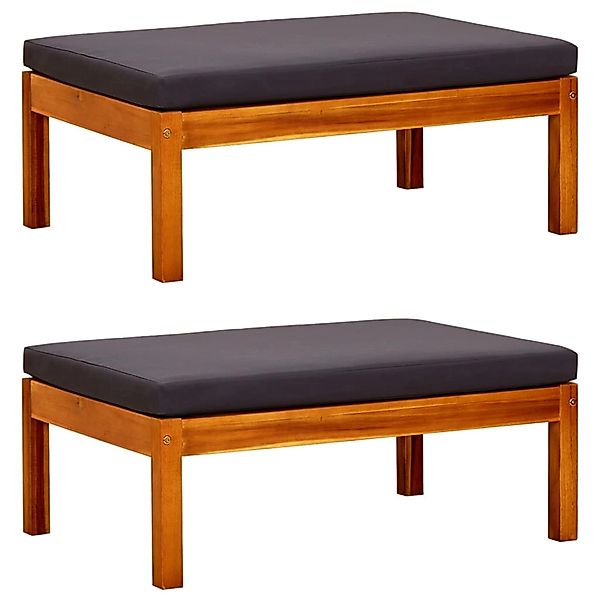VidaXL Gartenhocker 2 Stk. Massivholz Akazie günstig online kaufen