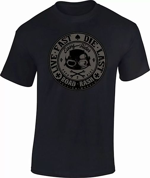 Baddery Print-Shirt Biker Shirt: Easy Ride - Motorrad T-Shirt, hochwertiger günstig online kaufen