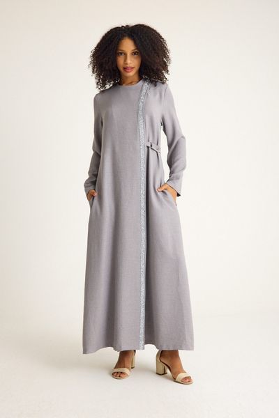 fashionshowcase Tunikakleid Abaya Kleid mit Schmuckdetails günstig online kaufen