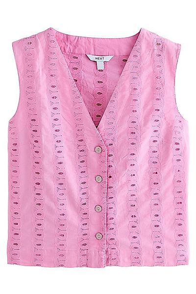 Next Anzugweste Weste mit Knopfleiste und Lochstickerei (1-tlg) günstig online kaufen