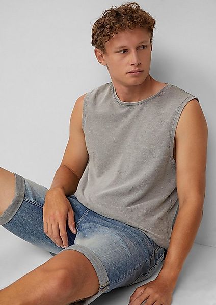 QS Muskelshirt T-Shirt Gewaschenes Tanktop aus Strukturjersey günstig online kaufen