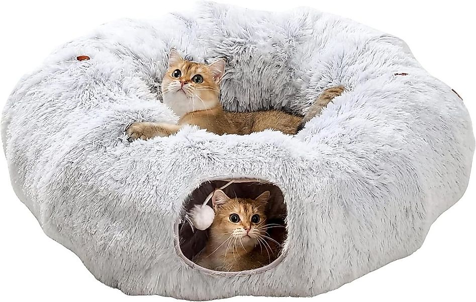 Refined Living Tierbett Katzentunnel,Tierbett und Katzentunnel in einem,Plü günstig online kaufen