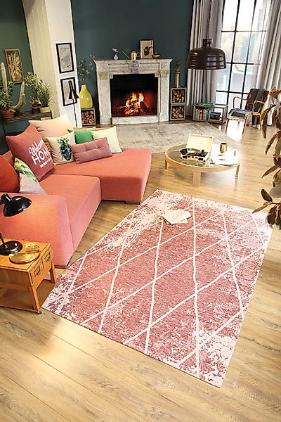 TOM TAILOR HOME Teppich »Fine Lines«, rechteckig, 5 mm Höhe, Flachgewebe, R günstig online kaufen
