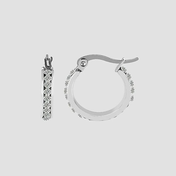 Adelia´s Paar Creolen "Damen Ohrringe – Creole aus Edelstahl mit Strass Ste günstig online kaufen