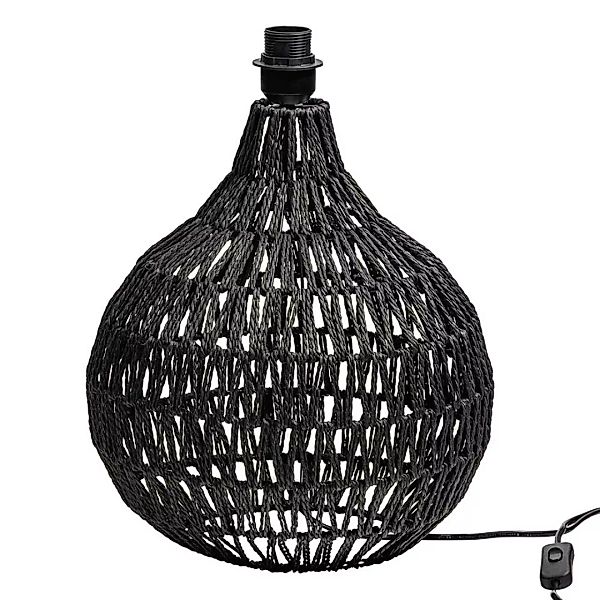 Lampenfuß Kordel Schwarz 44 cm hoch modernem Design günstig online kaufen