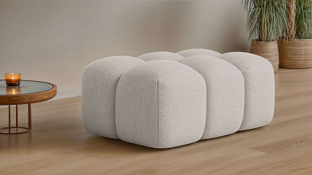 OTTO home Polsterhocker »KALLIE Sitzhocker, Bubble-Optik, Maße B/T/H: 90/60 günstig online kaufen
