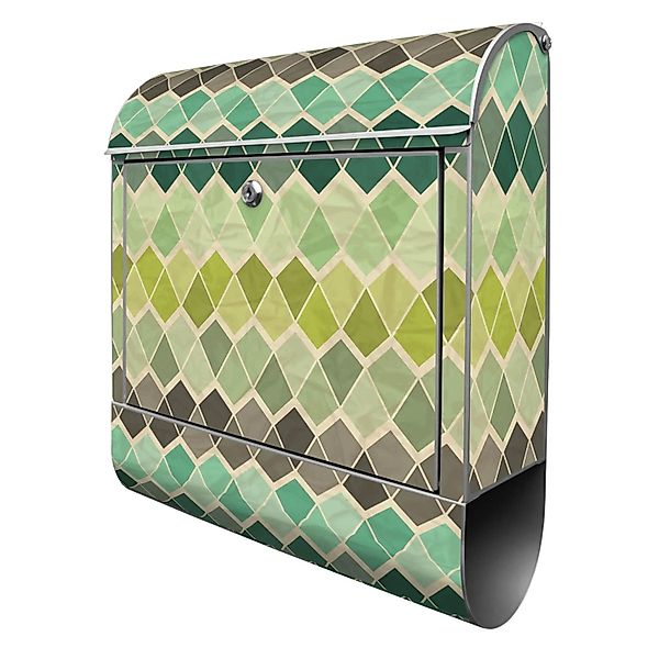 Banjado Design Briefkasten Silber Pulverbeschichtet 39x47x14cm 2 Schlüssel günstig online kaufen