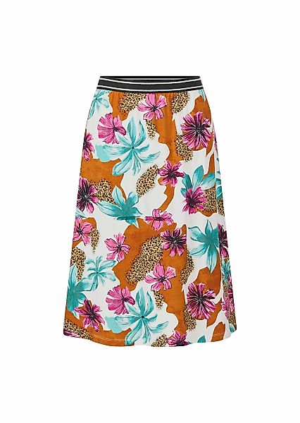 GOLDNER Jerseyrock "Kurzgröße Jerseyrock mit Animal Print und Blumen" günstig online kaufen