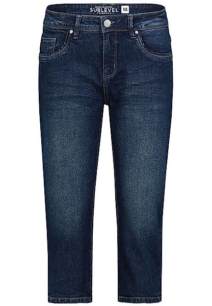 SUBLEVEL Jeansshorts Mid Waist Kurze Jeans Eingriffstaschen Denim Capri Sho günstig online kaufen