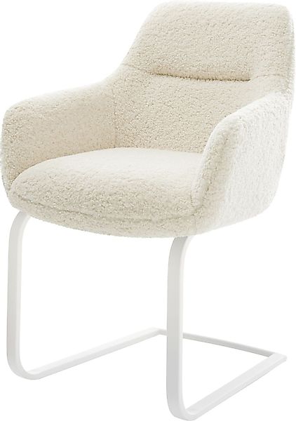 DELIFE Polsterstuhl Pejo-Flex, Freischwinger flach Weiß günstig online kaufen