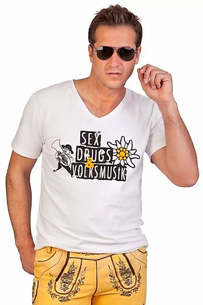 Hangowear Trachtenshirt Trachtenshirt Herren - HANNES - SEX, DRUGS, VOLKSMU günstig online kaufen