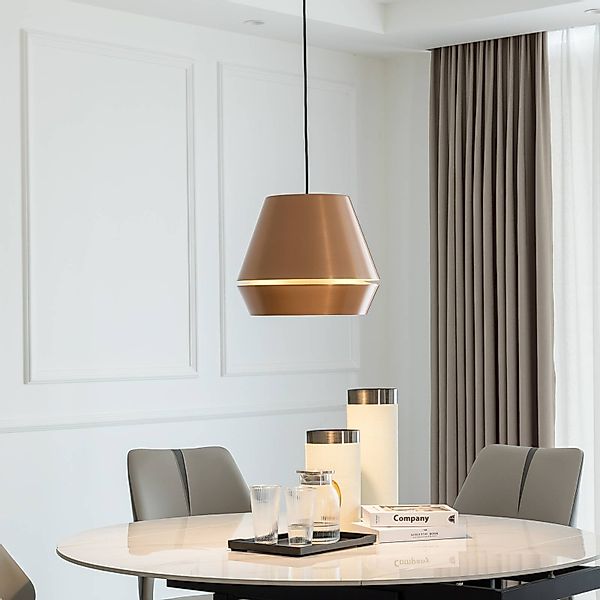 Lucande Mynoria LED-Hängeleuchte, kupfer, Aluminium, Ø 35 cm günstig online kaufen