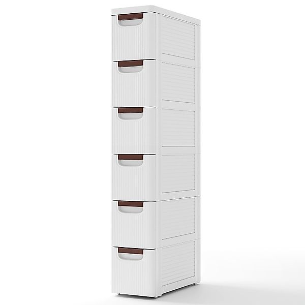 COSTWAY Beistellwagen, Nischenschrank schmal, mit 6 günstig online kaufen