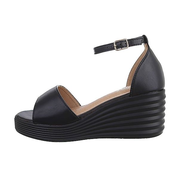 Ital-Design Damen Freizeit Plateausandaletten Keilabsatz/Wedge Keilsandalet günstig online kaufen