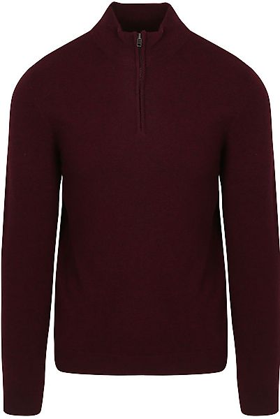 Steppin' Out Half Zip Pullover Merinowolle Bordeaux - Größe S günstig online kaufen