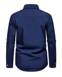 Allthemen Langarmhemd mit stylischen Gingham-Kontrastdetails günstig online kaufen