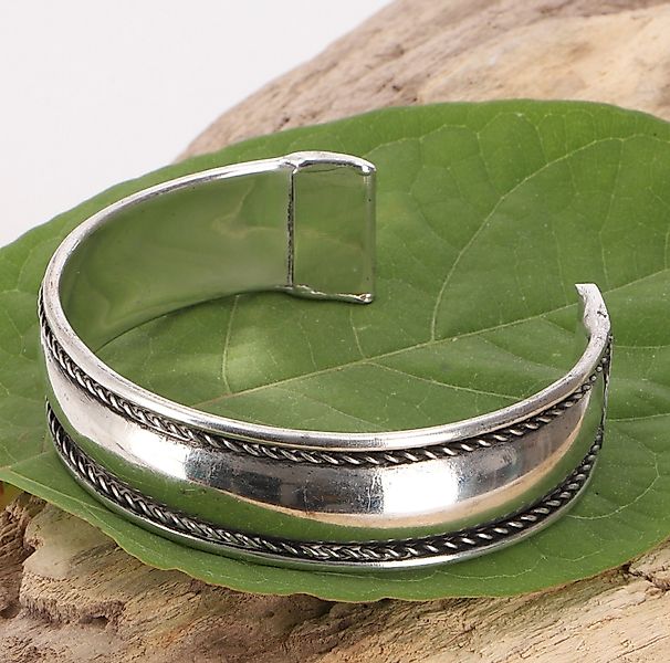 Guru-Shop Armreif Tibet Armreifen, silberfarbener Boho günstig online kaufen