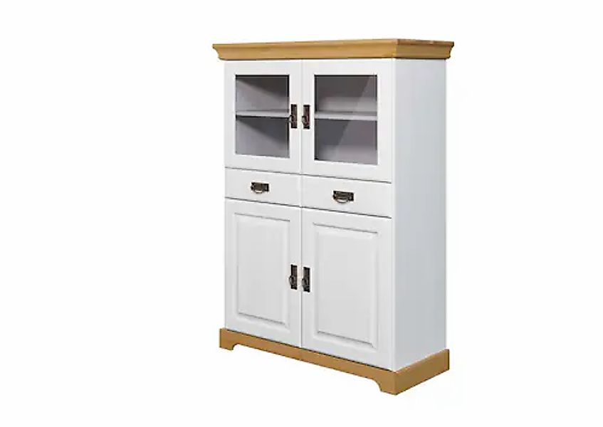 OTTO home Highboard "Rügen" Vitrine im Landhausstil, zertifiziertes Massivh günstig online kaufen