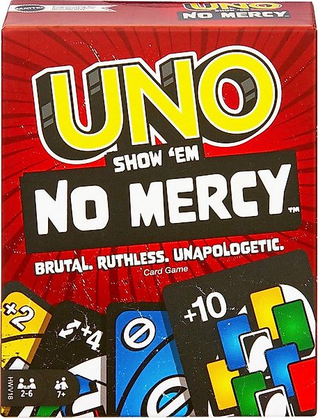 Montegoni Spielwelt UNO Spiele UNO No Mercy Karten, (UNO Kartenspiel für di günstig online kaufen