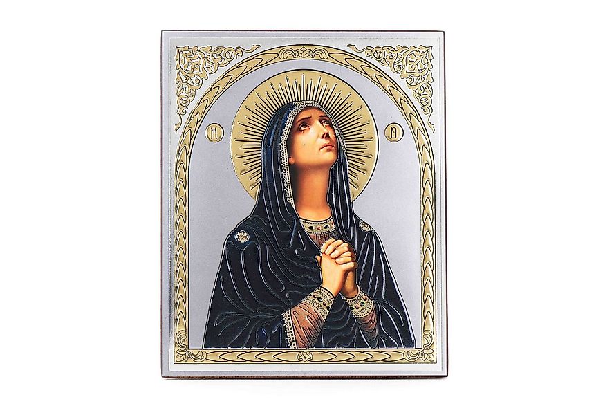 NKlaus Bild Deva Maria Holz Ikone 15x18cm christlich orthodox religiös Sege günstig online kaufen