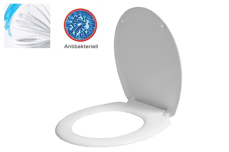 dynamic24 WC-Sitz, weiß Toilettendeckel mit Absenkautomatik günstig online kaufen