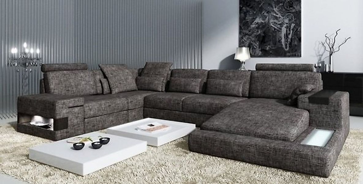JVmoebel Ecksofa Ledersofa Sofa Couch Polster Garnitur Form XXL Big Sofas, günstig online kaufen