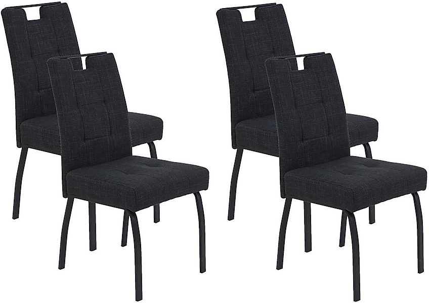 HELA 4-Fußstuhl LINZ, Esszimmerstuhl, Komfortstuhl (Set, 4 St), XL-Sitz,ele günstig online kaufen