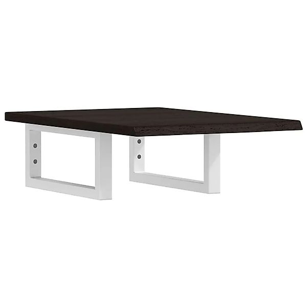 vidaXL Waschtischplatte mit Halterung Stahl und Massivholz Eiche 3302576 günstig online kaufen