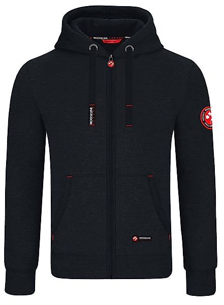 MOOSELINE Sweatjacke Herren Schwarz - rotes günstig online kaufen