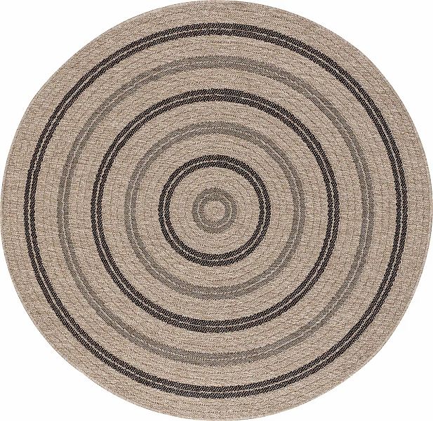 Livabliss Teppich "RYE" rund 8 mm Höhe Teppich In- /Outdoor Boho Jute-Optik günstig online kaufen