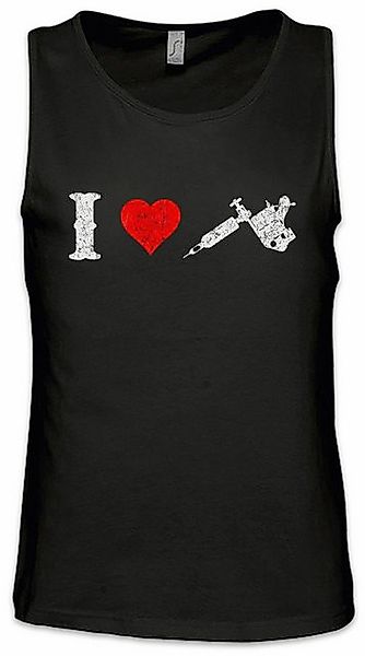Urban Backwoods Tanktop I Love Tattoo Machine Ärmelloses T-Shirt Studio Gun günstig online kaufen