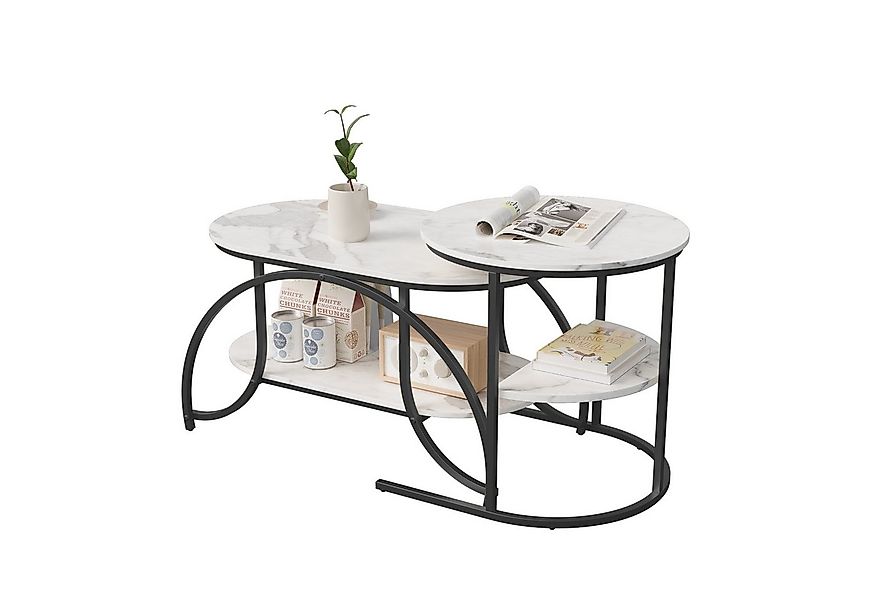 FUROKOY Couchtisch Beistelltisch Sofatisch wohnzimmertisch kaffeetisch 2er günstig online kaufen