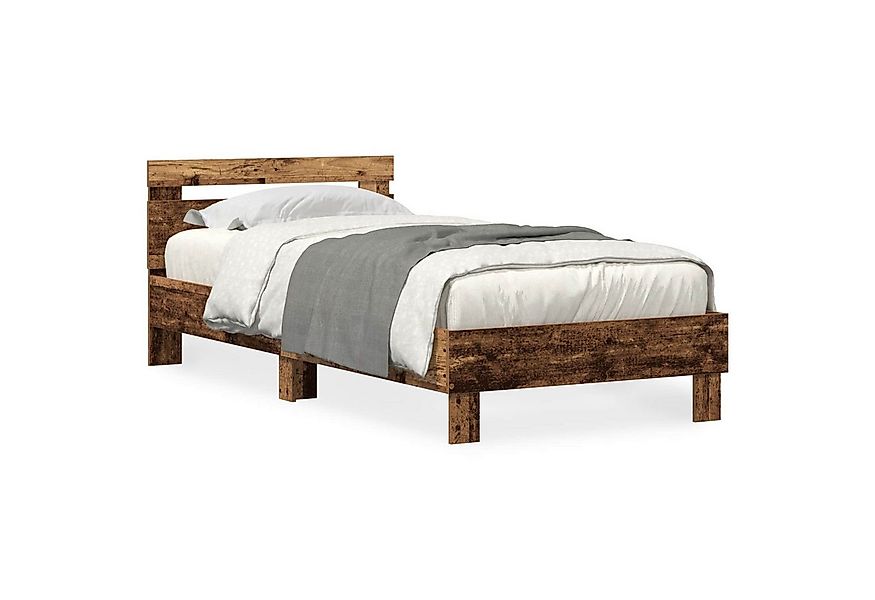 vidaXL Bett Bettgestell Altholz 75 x 190 cm Holzwerkstoff (1-tlg) günstig online kaufen