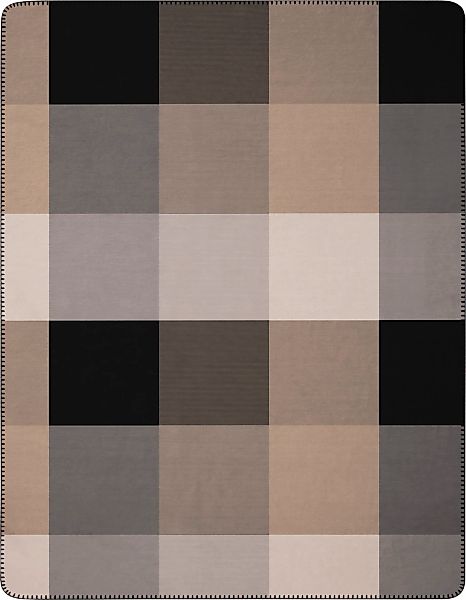 Biederlack Wohndecke "Alp Square" mit Zierstich günstig online kaufen