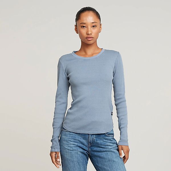 G-STAR Langarmshirt "Tops Overdyed slim", im Overdyed-Look günstig online kaufen
