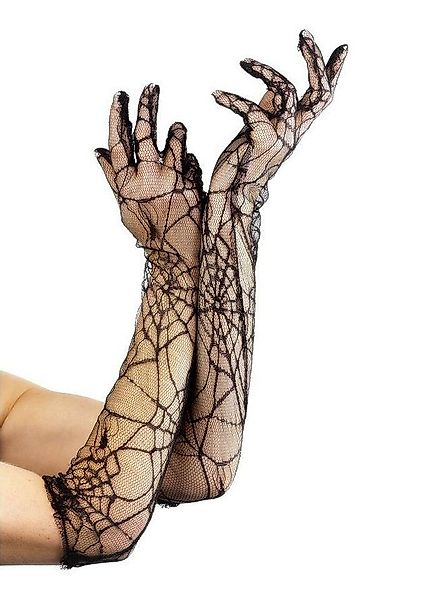 Metamorph Hexen-Kostüm Spinnennetz Handschuhe, Netzhandschuhe für die schwa günstig online kaufen