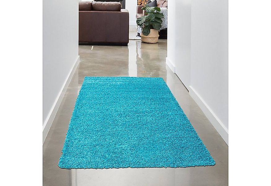 Carpetia Teppich Spaghetti Teppich kuschelig warm in türkis, rechteckig, Hö günstig online kaufen