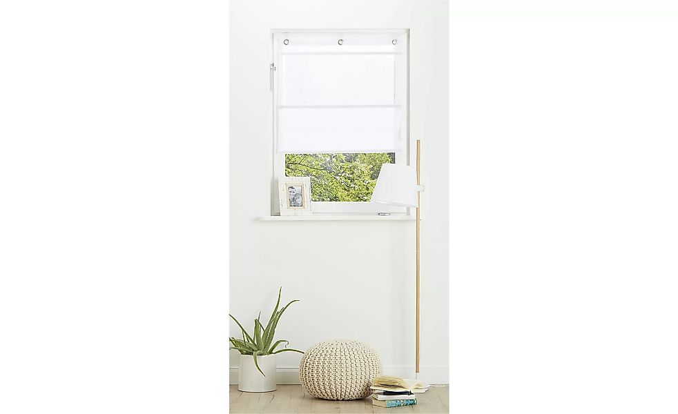 Magnetrollo  mit Ösen - weiß - 100% Polyester - 60 cm - Gardinen & Vorhänge günstig online kaufen