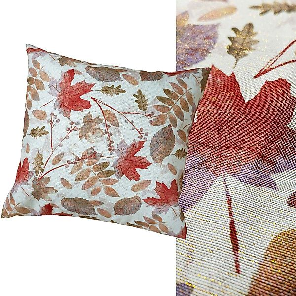 Raebel Tischdecke Blätter Gold Lurex Kissenbezug günstig online kaufen