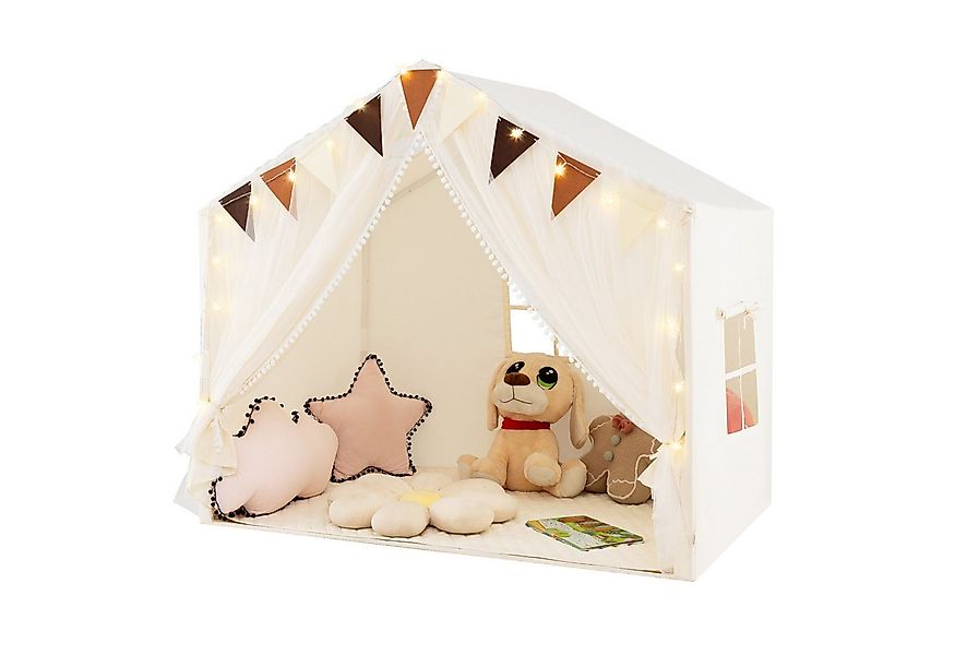 COSTWAY Spielzelt Spielhaus 146 x 96 x 133 cm, mit Netzfenstern günstig online kaufen
