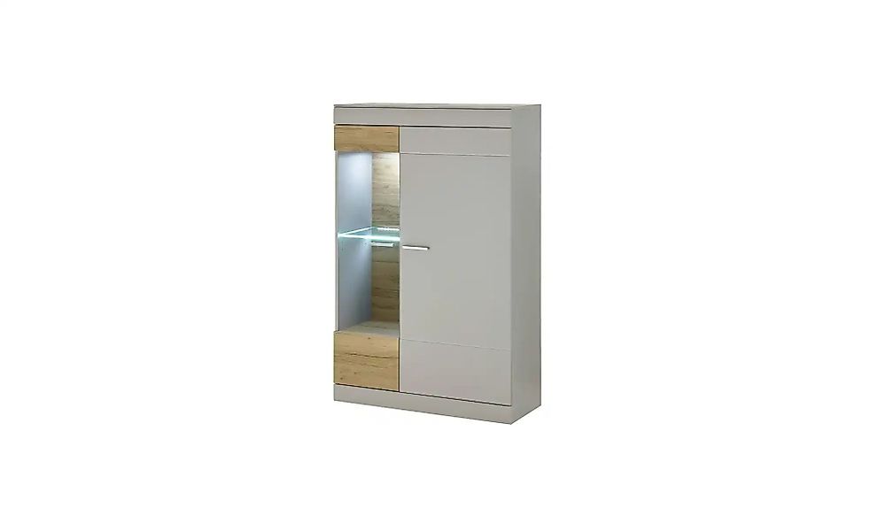 Vitrine  Siero ¦ grau ¦ Maße (cm): B: 90 H: 139 T: 35.0 Schränke > Vitrinen günstig online kaufen