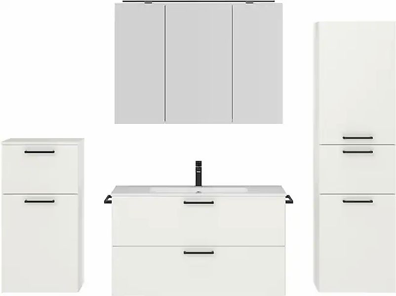 nobilia® Badmöbel-Set »Tolvina« vormontiert, mit Soft-Close, 4 Stk. tlg. in günstig online kaufen