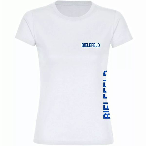 multifanshop T-Shirt Damen Bielefeld - Brust & Seite - Frauen günstig online kaufen