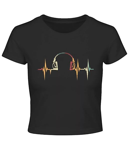 Kopfhörer Herzschlag · Crop T-Shirt günstig online kaufen